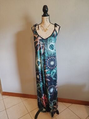 Bohemian Celestial Print Wide Leg Romper